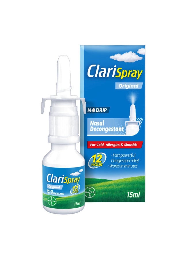 BAYER Clarispray Menthol Nasal Spray 15 ml - Image 1